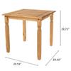 Furniture Dash - Wood Dining Table - Kitchen Table - Corona Wood Dining Table - 29.53" W, 29.53" D, 29.72" H - 26.44lb (Brown) view 3