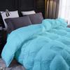 1 PC Comforter Set Luxurious Quality Cotton Fill 500 GSM Pinch Pleated Comforter All-Season Silky Soft Comfortable Baffle+Pinch Pleat Comforter Set Twin/Twin XL Size-Aqua view 3