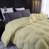 1 PC Comforter Set Luxurious Quality Cotton Fill 500 GSM Pinch Pleated Comforter All-Season Silky Soft Comfortable Baffle+Pinch Pleat Comforter Set King/Cal King Size-Ivory view 3