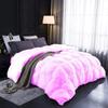1 PC Comforter Set Luxurious Quality Cotton Fill 500 GSM Pinch Pleated Comforter All-Season Silky Soft Comfortable Baffle+Pinch Pleat Comforter Set Oversized Queen Size-Pink view 1