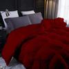 1 PC Comforter Set Luxurious Quality Cotton Fill 500 GSM Pinch Pleated Comforter All-Season Silky Soft Comfortable Baffle+Pinch Pleat Comforter Set Full/Queen Size-Burgundy view 3
