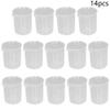 Bettomshin 14Pcs 50ml Resin Mixing Cups, PP Plastic Measuring Low Form Beaker, Liquid Measuring Cups, Graduated Beakers Multipurpose Mixing Cups Transparent for Lab Kitchen Liquids view 2