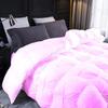 1 PC Comforter Set Luxurious Quality Cotton Fill 500 GSM Pinch Pleated Comforter All-Season Silky Soft Comfortable Baffle+Pinch Pleat Comforter Set Twin/Twin XL Size-Pink view 3