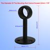 Aopin Curtain Closet Rod Brackets with Matte Black Finish 25mm / 1" Ceiling Mount Brackets Curtain Rod End Supports Flange Rod Holder Brackets Stainless Steel, Closet Pole Socket Brackets 4 Pcs view 2