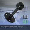 Aopin Curtain Closet Rod Brackets with Matte Black Finish 25mm / 1" Ceiling Mount Brackets Curtain Rod End Supports Flange Rod Holder Brackets Stainless Steel, Closet Pole Socket Brackets 4 Pcs view 3