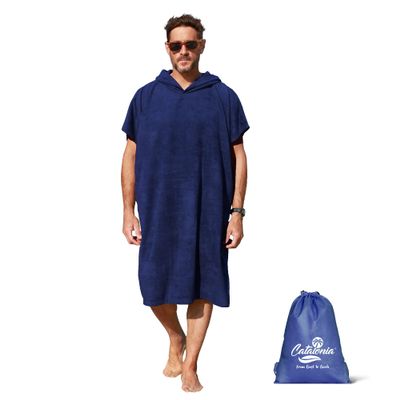 Catalonia Microfiber Surf Poncho, Hooded Changing Towel for Adults