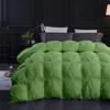 1 PC Comforter Set Luxurious Quality Cotton Fill 500 GSM Pinch Pleated Comforter All-Season Silky Soft Comfortable Baffle+Pinch Pleat Comforter Set Full/Queen Size-Sage view 2