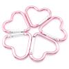 Lind Kitchen 10pcs Heart-Shaped Aluminum Snap Hook Clip Key Holder, Keychain Clip (Light Pink) view 1