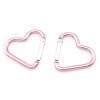 Lind Kitchen 10pcs Heart-Shaped Aluminum Snap Hook Clip Key Holder, Keychain Clip (Light Pink) view 2