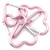 Lind Kitchen 10pcs Heart-Shaped Aluminum Snap Hook Clip Key Holder, Keychain Clip (Light Pink) view 4