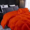 1 PC Comforter Set Luxurious Quality Cotton Fill 500 GSM Pinch Pleated Comforter All-Season Silky Soft Comfortable Baffle+Pinch Pleat Comforter Set King/Cal King Size-Orange view 3