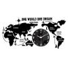 MYYINGBIN Big Wall Clock Creative World Map Wall Clock Acrylic 3D Digital Clock for Home Office Cafe Hotel, Luminous, L view 1
