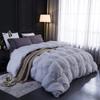1 PC Comforter Set Luxurious Quality Cotton Fill 500 GSM Pinch Pleated Comforter All-Season Silky Soft Comfortable Baffle+Pinch Pleat Comforter Set Oversized Queen Size-Silver view 1