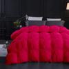 1 PC Comforter Set Luxurious Quality Cotton Fill 500 GSM Pinch Pleated Comforter All-Season Silky Soft Comfortable Baffle+Pinch Pleat Comforter Set Twin/Twin XL Size-Hot Pink view 2