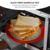 1pc - Round Barbecue Mat Glass Fiber Baking Sheet for Household Camping and Oven Use for Grilling Steak Pizza Cookies and More view 4