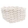 Cabilock 1pc Woven Storage Basket for Home Organization Beige Cloth Container for Snacks Toys and Sundries Stylish for Bedroom Living Room and Closet view 1