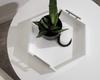 Kate and Laurel Lipton Modern Hexagon Tray, 18 x 18, White and Silver, Decorative Tray for Storage and Display view 3