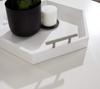 Kate and Laurel Lipton Modern Hexagon Tray, 18 x 18, White and Silver, Decorative Tray for Storage and Display view 4