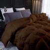 1 PC Comforter Set Luxurious Quality Cotton Fill 500 GSM Pinch Pleated Comforter All-Season Silky Soft Comfortable Baffle+Pinch Pleat Comforter Set Twin/Twin XL Size-Brown view 3