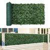 TANG 39"x136" Faux Ivy Privacy Fence Screen Roll- 8Pcs Artificial Leaf Fences Greenery with 130 GSM Mesh Panel,Outdoor Green Wall Chain Link Fence Covering for Balcony Backyard Patio, Ivy view 1