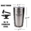 SERENGETI Labrador 20 Oz. Stainless Steel, Vacuum Insulated Tumbler with Spill Proof Lid - 3D Print - Insulated Travel mug for Hot or Cold Drinks (Labrador Black Tumbler) view 2