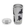 SERENGETI Labrador 20 Oz. Stainless Steel, Vacuum Insulated Tumbler with Spill Proof Lid - 3D Print - Insulated Travel mug for Hot or Cold Drinks (Labrador Black Tumbler) view 3