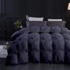 1 PC Comforter Set Luxurious Quality Cotton Fill 500 GSM Pinch Pleated Comforter All-Season Silky Soft Comfortable Baffle+Pinch Pleat Comforter Set Full/Queen Size-Dark Grey view 2