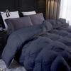 1 PC Comforter Set Luxurious Quality Cotton Fill 500 GSM Pinch Pleated Comforter All-Season Silky Soft Comfortable Baffle+Pinch Pleat Comforter Set Full/Queen Size-Dark Grey view 3