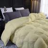 1 PC Comforter Set Luxurious Quality Cotton Fill 500 GSM Pinch Pleated Comforter All-Season Silky Soft Comfortable Baffle+Pinch Pleat Comforter Set Oversized Queen Size-Ivory view 3