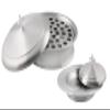 Mayur Exports Communion Ware | Holy Stackable 1 Communion Tray with a Cover & 1 Bread Plate with a Cover for Churches | Stainless Steel - Satin (Matte) Finish view 1