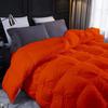 1 PC Comforter Set Luxurious Quality Cotton Fill 500 GSM Pinch Pleated Comforter All-Season Silky Soft Comfortable Baffle+Pinch Pleat Comforter Set Twin/Twin XL Size-Orange view 3
