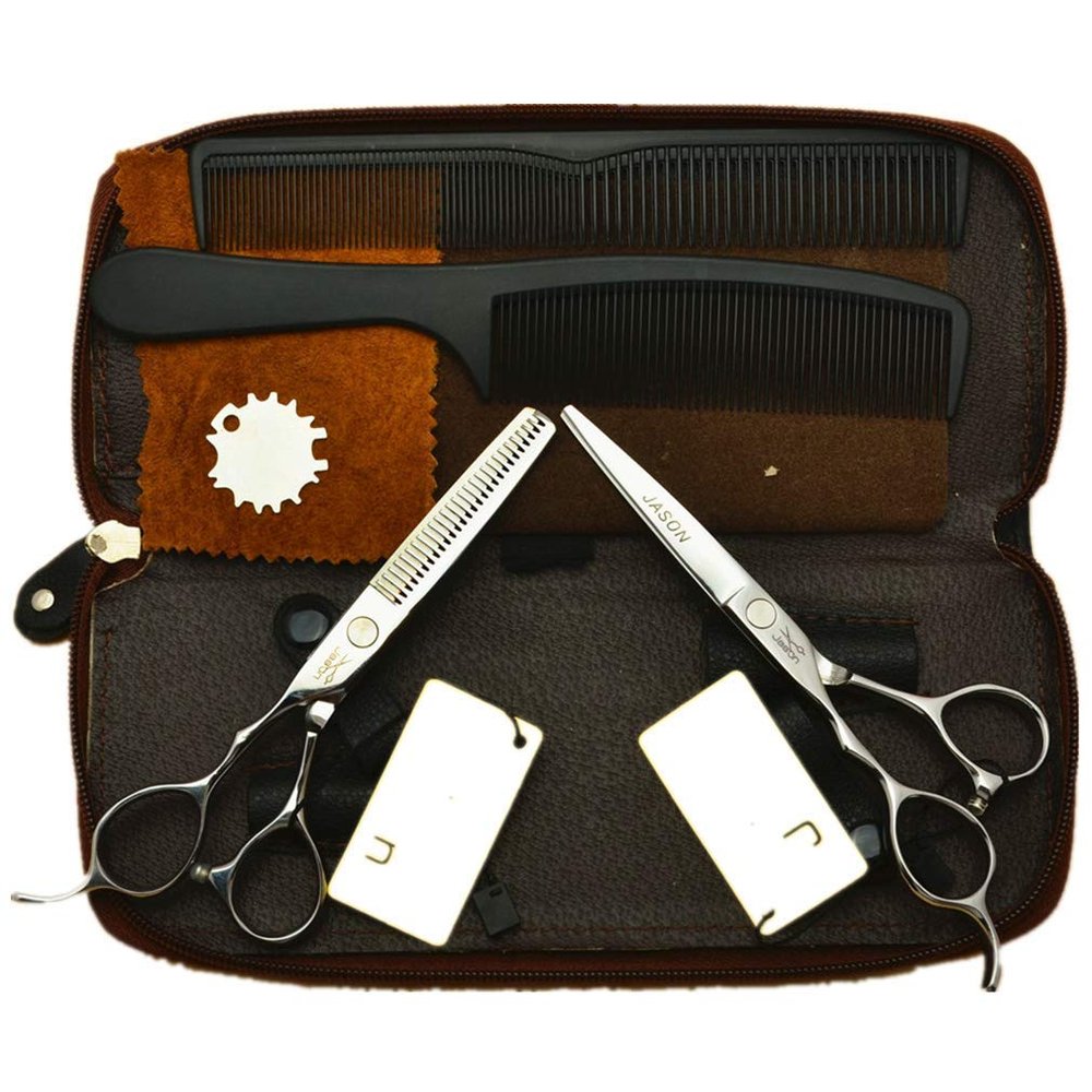 YODZ Left Handed Professional Hair Scissors Set 5.5/6.0 Inch, Barbers Hair Cutting Shears Scissors Stainless Steel Hairdressing Styling Tool, for Salon, Barbers Or Home Use,5.5 Inch