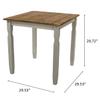 Furniture Dash - Wood Dining Table - Kitchen Table - Corona Wood Dining Table - 29.53" W, 29.53" D, 29.72" H - 26.44lb (Gray) view 3