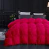 1 PC Comforter Set Luxurious Quality Cotton Fill 500 GSM Pinch Pleated Comforter All-Season Silky Soft Comfortable Baffle+Pinch Pleat Comforter Set King/Cal King Size-Hot Pink view 2