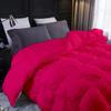 1 PC Comforter Set Luxurious Quality Cotton Fill 500 GSM Pinch Pleated Comforter All-Season Silky Soft Comfortable Baffle+Pinch Pleat Comforter Set King/Cal King Size-Hot Pink view 3