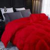 1 PC Comforter Set Luxurious Quality Cotton Fill 500 GSM Pinch Pleated Comforter All-Season Silky Soft Comfortable Baffle+Pinch Pleat Comforter Set Oversized Queen Size-Red view 3