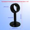 Aopin Curtain Closet Rod Brackets with Matte Black Finish 32mm / 1-1/4" Ceiling Mount Brackets Curtain Rod End Supports Flange Rod Holder Brackets Stainless Steel, Closet Pole Socket Brackets 4 Pcs view 2