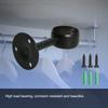 Aopin Curtain Closet Rod Brackets with Matte Black Finish 32mm / 1-1/4" Ceiling Mount Brackets Curtain Rod End Supports Flange Rod Holder Brackets Stainless Steel, Closet Pole Socket Brackets 4 Pcs view 3