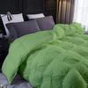 1 PC Comforter Set Luxurious Quality Cotton Fill 500 GSM Pinch Pleated Comforter All-Season Silky Soft Comfortable Baffle+Pinch Pleat Comforter Set Oversized Queen Size-Sage view 3