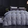 1 PC Comforter Set Luxurious Quality Cotton Fill 500 GSM Pinch Pleated Comforter All-Season Silky Soft Comfortable Baffle+Pinch Pleat Comforter Set Full/Queen Size-Silver view 2