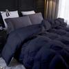 1 PC Comforter Set Luxurious Quality Cotton Fill 500 GSM Pinch Pleated Comforter All-Season Silky Soft Comfortable Baffle+Pinch Pleat Comforter Set King/Cal King Size-Black view 3