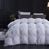 1 PC Comforter Set Luxurious Quality Cotton Fill 500 GSM Pinch Pleated Comforter All-Season Silky Soft Comfortable Baffle+Pinch Pleat Comforter Set Full/Queen Size-White view 2