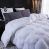 1 PC Comforter Set Luxurious Quality Cotton Fill 500 GSM Pinch Pleated Comforter All-Season Silky Soft Comfortable Baffle+Pinch Pleat Comforter Set Full/Queen Size-White view 3
