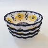 Ceramic Polish Hand-painted Tableware Underglaze Ceramic Bowl Rice Bowl Love Plate Yellow Flower Series Wavy Lace-C view 1