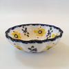 Ceramic Polish Hand-painted Tableware Underglaze Ceramic Bowl Rice Bowl Love Plate Yellow Flower Series Wavy Lace-C view 3