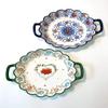 Polish style ceramic tableware household dishes and dishes lace large fish plate rice bowl binaural lace disc-B view 1