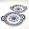Polish style ceramic tableware household dishes and dishes lace large fish plate rice bowl binaural lace disc-B view 2