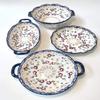 Tableware Polish porcelain hand-painted ceramic soup bowl household plate lace plate deep plate double ear plate rice bowl-G view 3