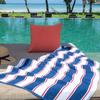 Aston & Arden Striped Beach Towel - Oversized 35 x 70 Soft Plush Thick Cotton, 600 GMS Heavy & Luxury for Pool Chairs, Resort, and Hot Tub, Navy/Red view 3