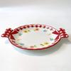 Ceramic tableware red butterfly set cute girl heart rice bowl plate creative dish combination household underglaze color-C view 1